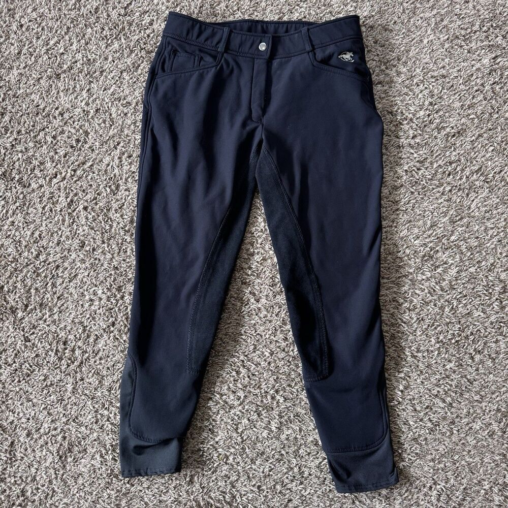 Piper Women's Breeches Softshell Winter Full Seat pants Black Size 30R Fleece